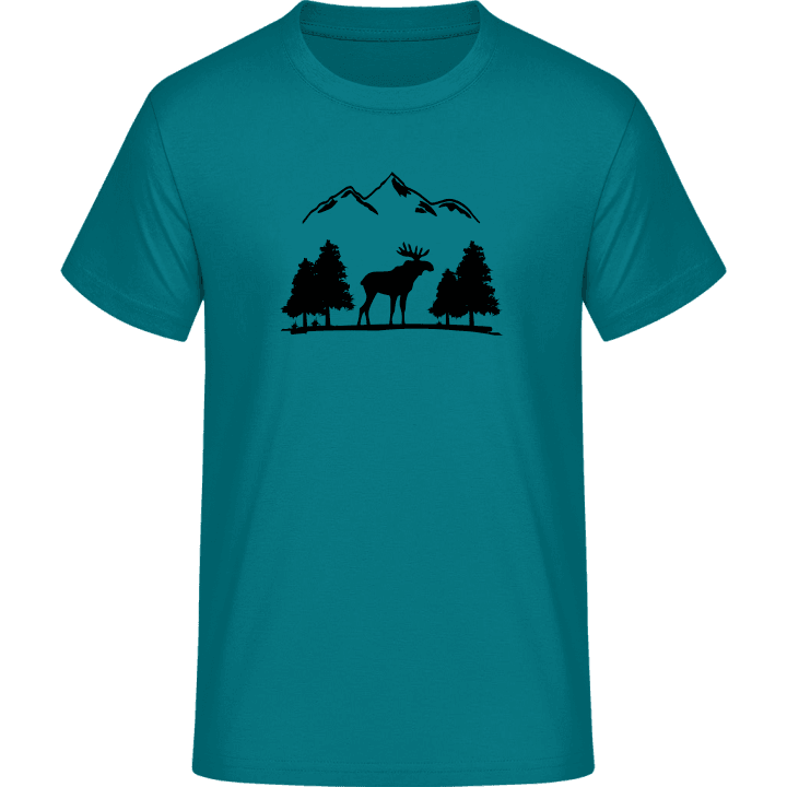 Moose In Mountains T-Shirt contain pic