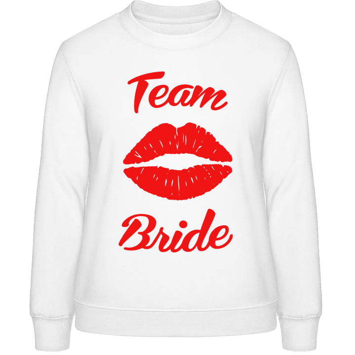 Team Bride Kiss Lips Felpa donna contain pic