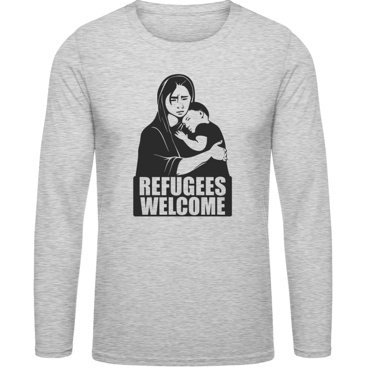 Refugees Welcome Long Sleeve Shirt contain pic