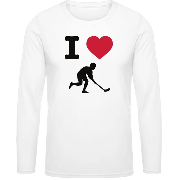 I Love Hockey Camicia a maniche lunghe contain pic