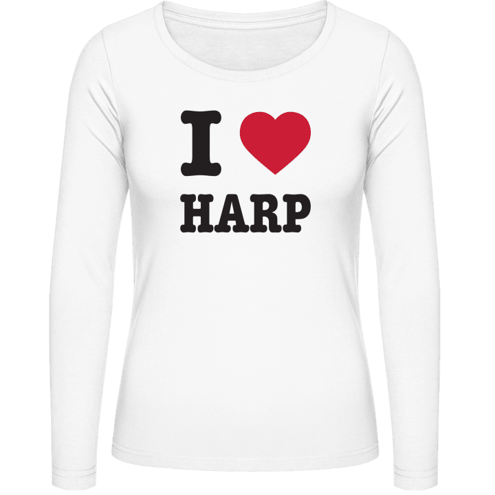 I Heart Harp Langermet skjorte for kvinner contain pic
