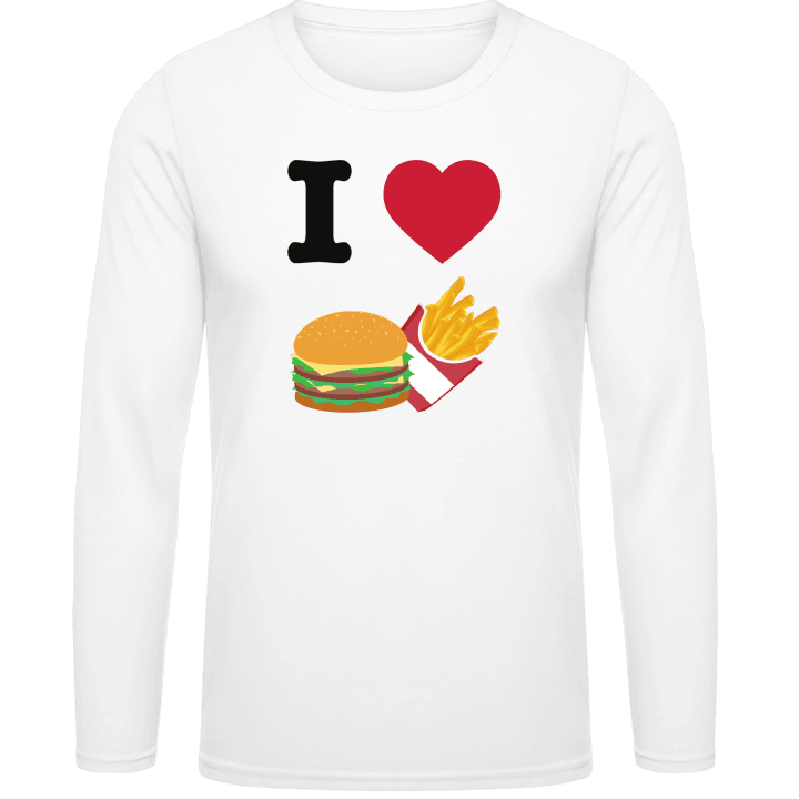 I Love Fast Food Langermet skjorte contain pic