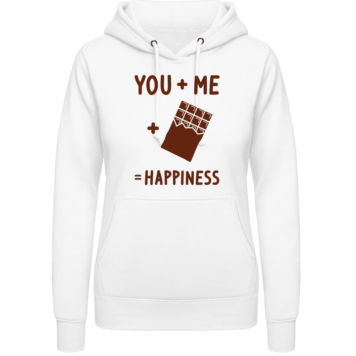 You + Me + Chocolat= Happiness Hoodie för kvinnor contain pic
