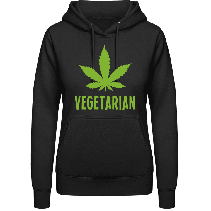 Vegetarian Marijuana Hoodie för kvinnor contain pic