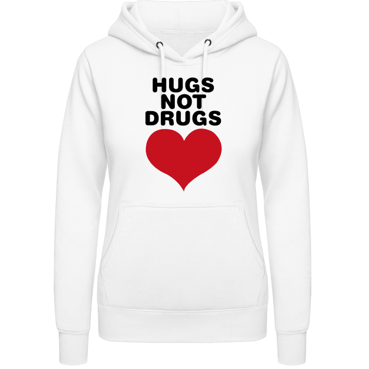 Hugs Not Drugs Felpa con cappuccio da donna contain pic