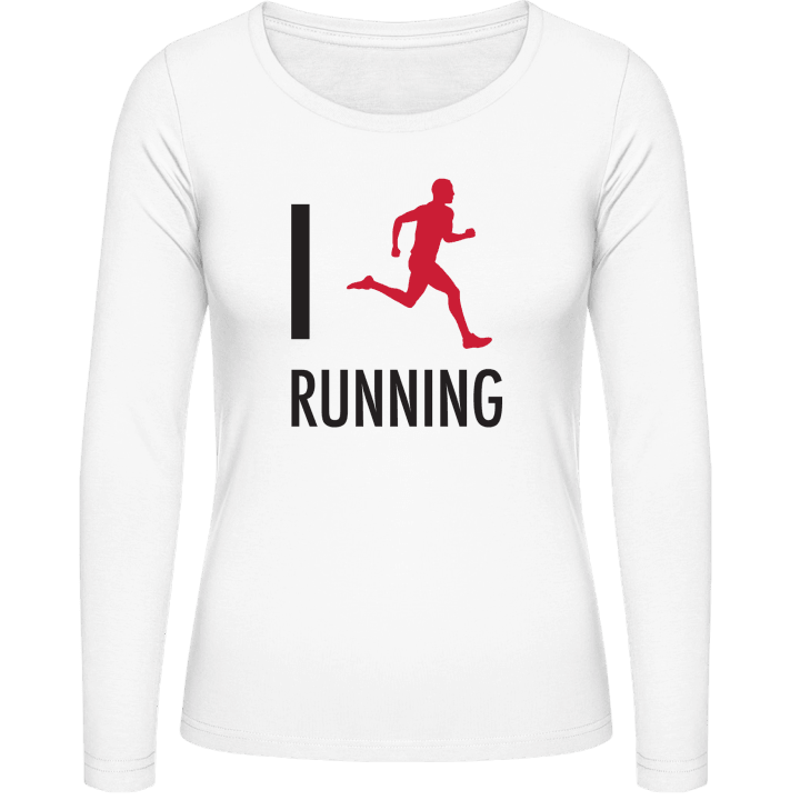 I Love Running Langermet skjorte for kvinner contain pic