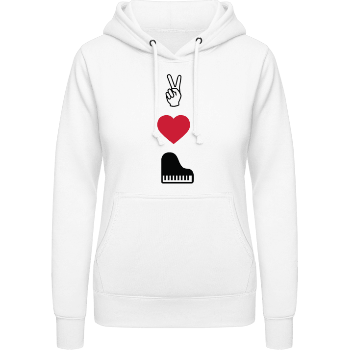 Peace Love Piano Vrouwen Hoodie contain pic