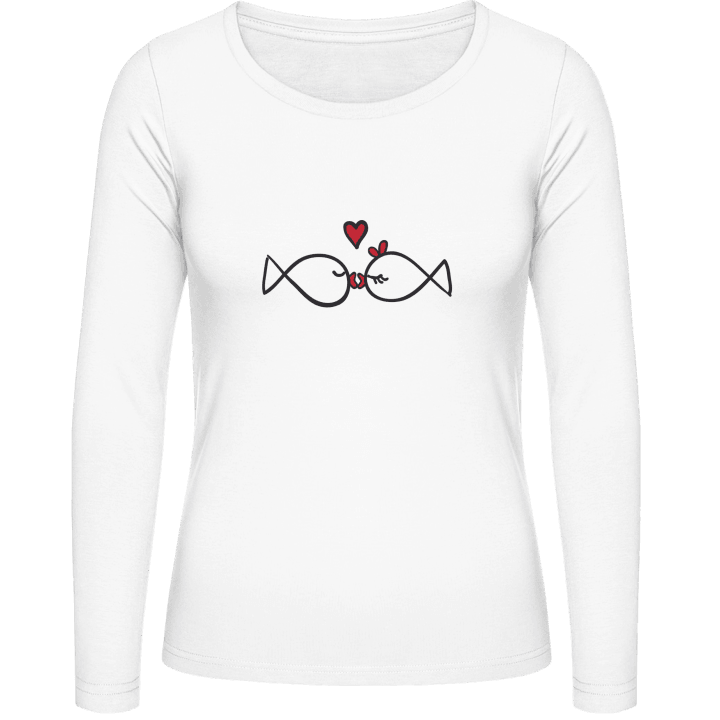 Amor Pescado Camisa de manga larga para mujer contain pic