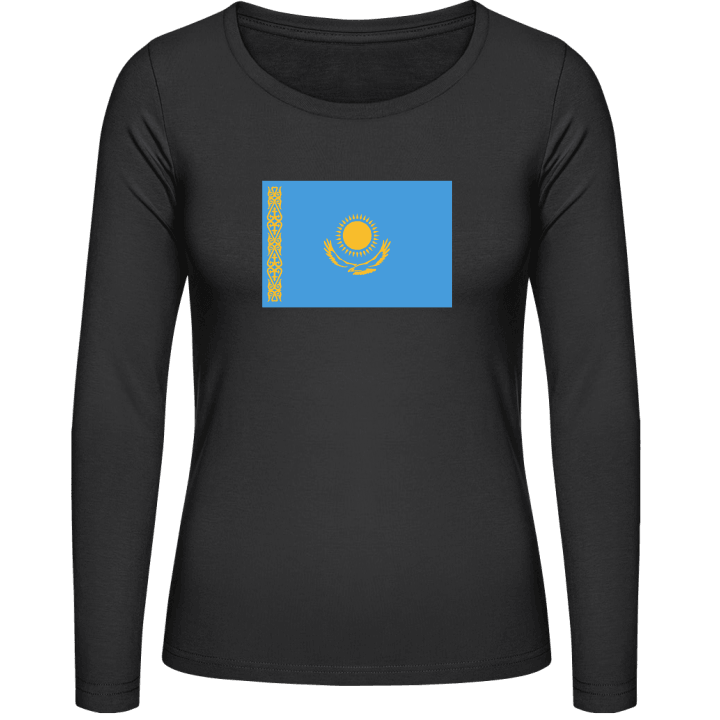 Flag of Kazakhstan Camisa de manga larga para mujer contain pic