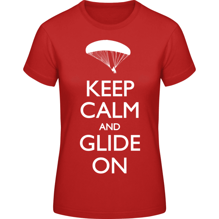 Keep Calm And Glide On T-shirt för kvinnor contain pic
