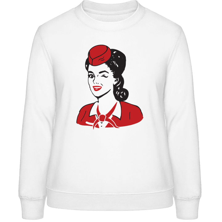 Retro Stewardess Sweatshirt för kvinnor contain pic