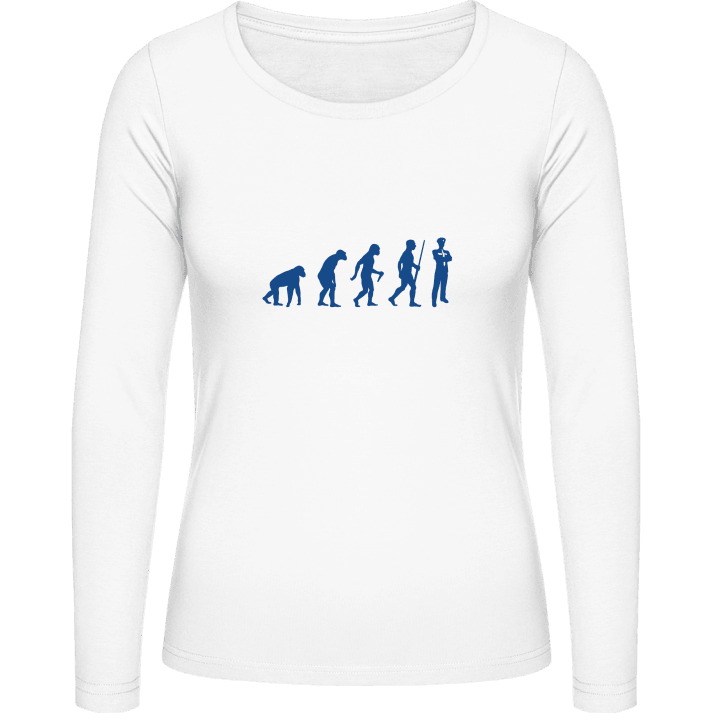 Policeman Evolution T-shirt à manches longues pour femmes contain pic