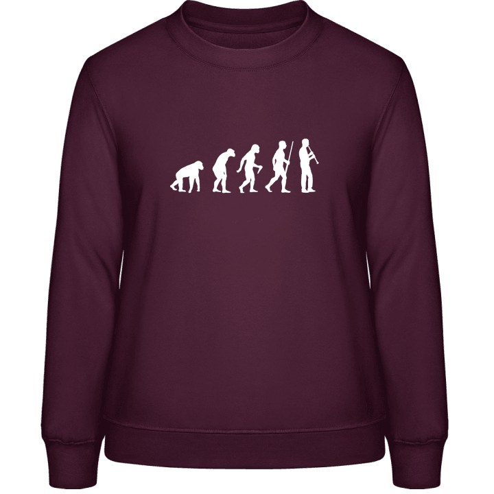 Clarinet Player Evolution Frauen Sweatshirt contain pic