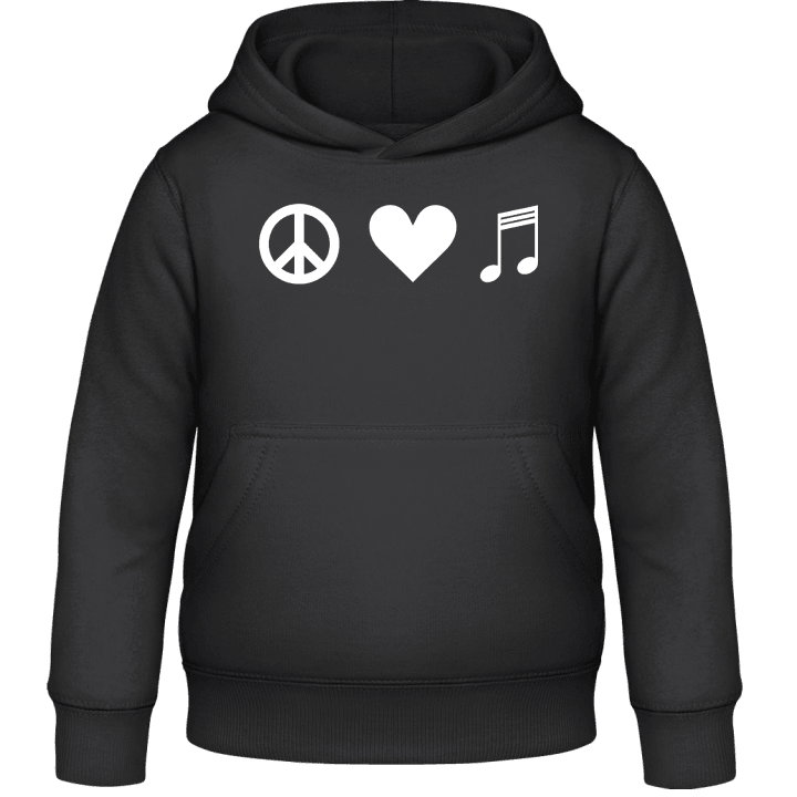 Peace Heart Music Sweat à capuche pour enfants contain pic