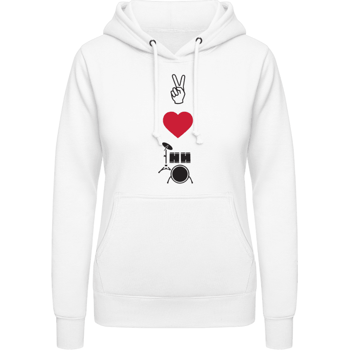 Peace Love Drums Vrouwen Hoodie contain pic