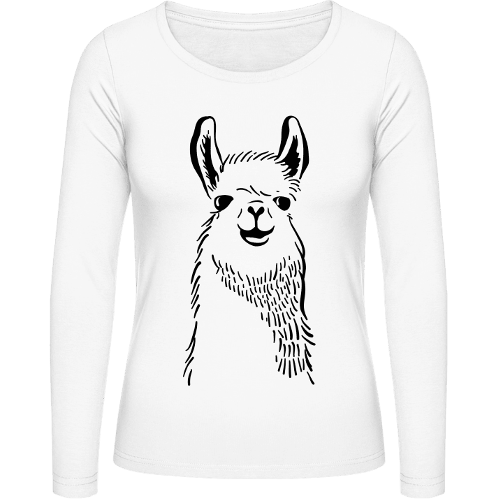 Llama Line Illustration Camicia donna a maniche lunghe 0 image