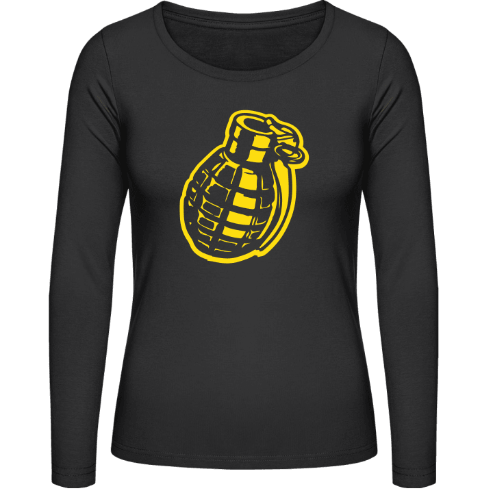 Yellow Grenade T-shirt à manches longues pour femmes contain pic