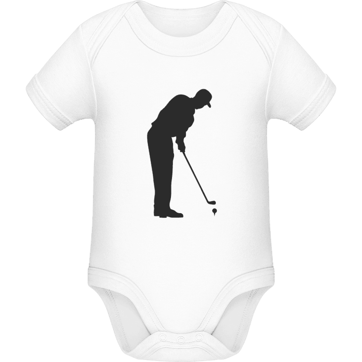 Golf Player Silhouette Baby Romper contain pic
