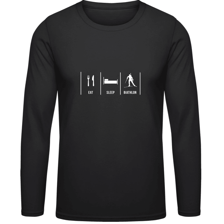 Eat Sleep Biathlon Shirt met lange mouwen contain pic