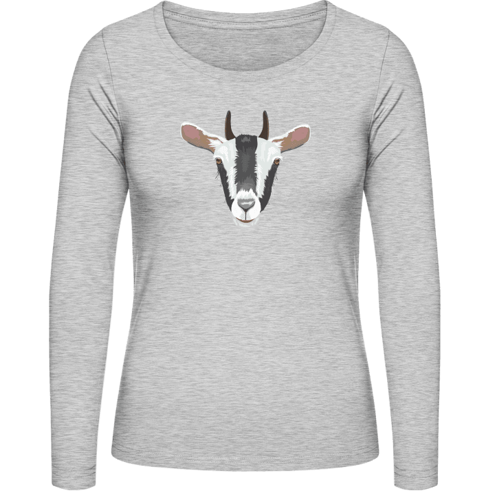 Realistic Goat Head Langærmet skjorte til kvinder 0 image