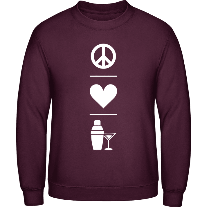 Peace Love Cocktail Mixing Sweatshirt contain pic