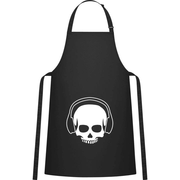 Skull with Headphone Förkläde för matlagning contain pic