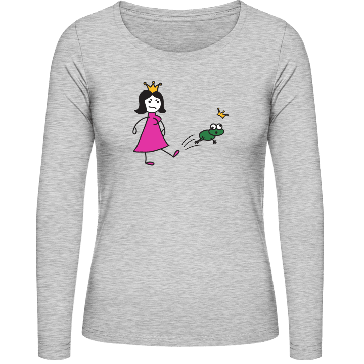 Princess Kicks Off Frog T-shirt à manches longues pour femmes contain pic