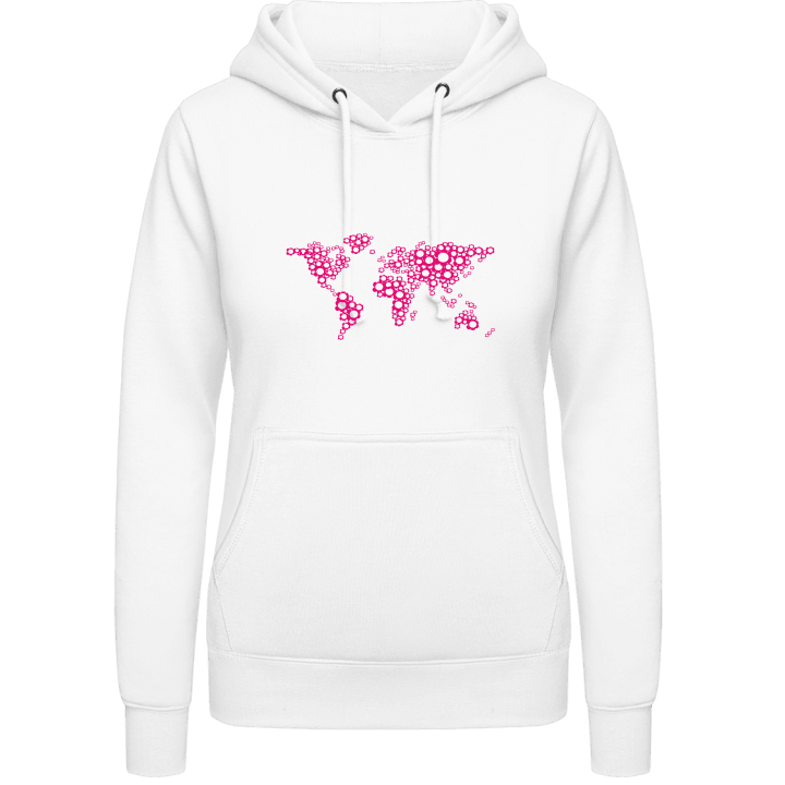 Floral Worldmap Vrouwen Hoodie contain pic