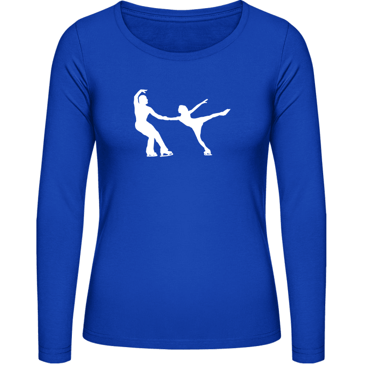 Ice Skating Couple T-shirt à manches longues pour femmes contain pic