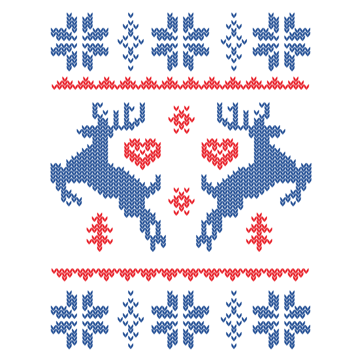 Christmas Pattern Reindeer T-shirt för kvinnor 0 image