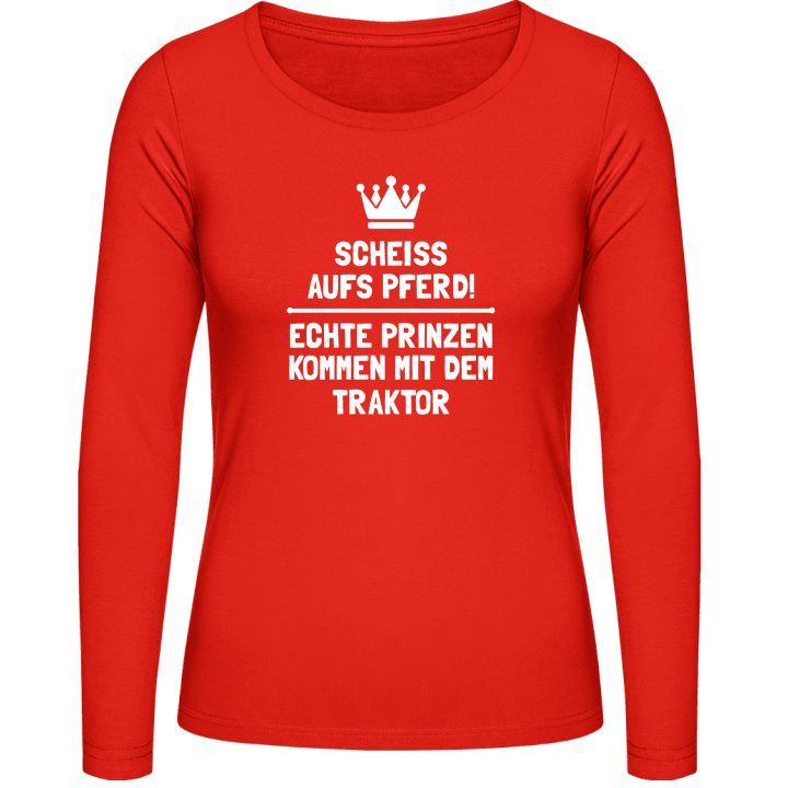 Echte Prinzen kommen mit dem Traktor T-shirt à manches longues pour femmes 0 image