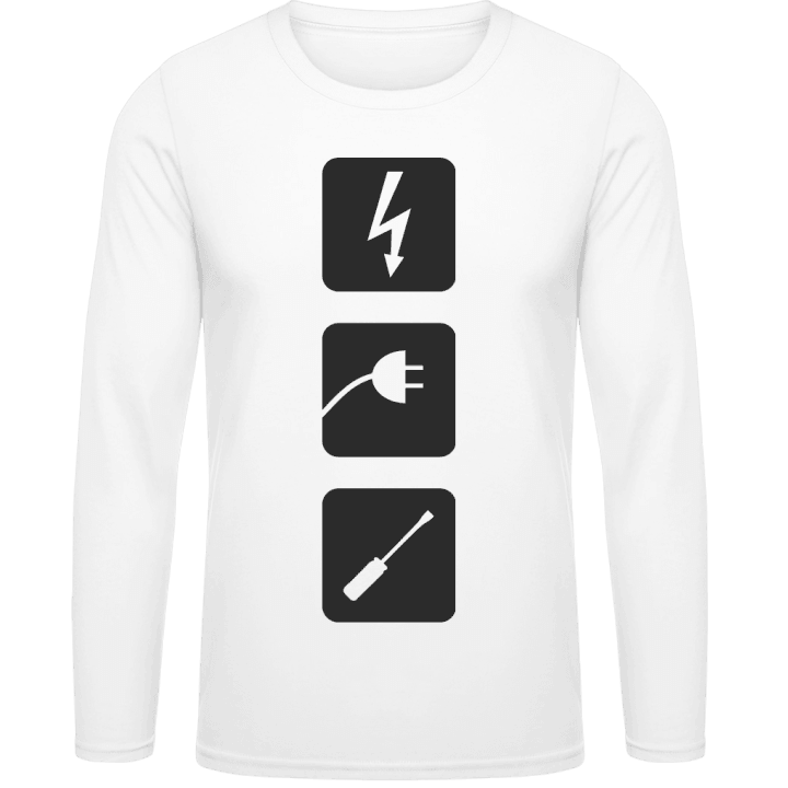 Electrician Icons Langarmshirt contain pic