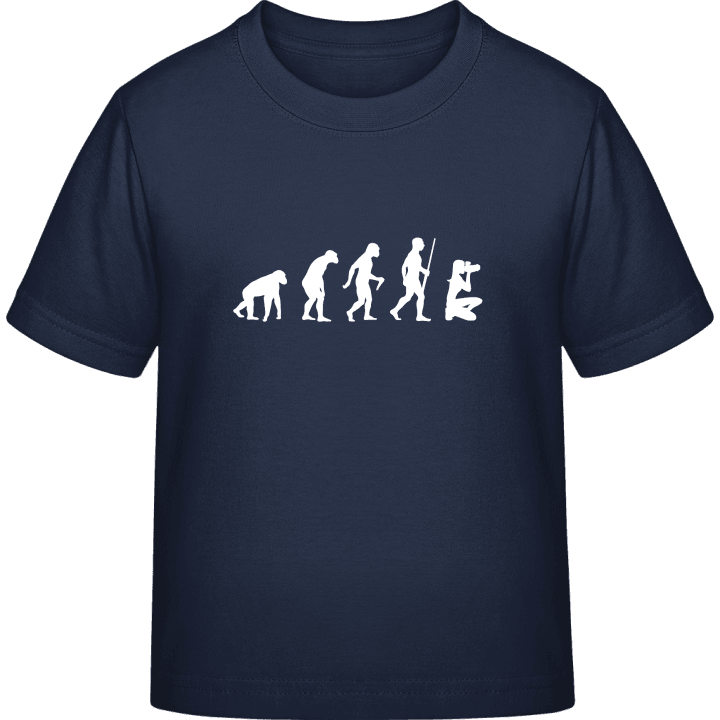 Female Photographer Evolution T-shirt för barn contain pic