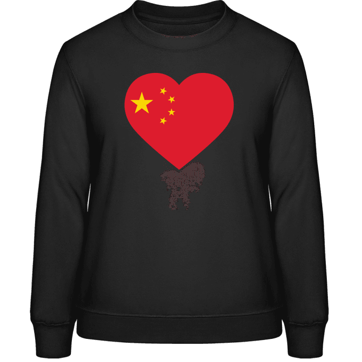 China Heart Flag Sweat-shirt pour femme contain pic