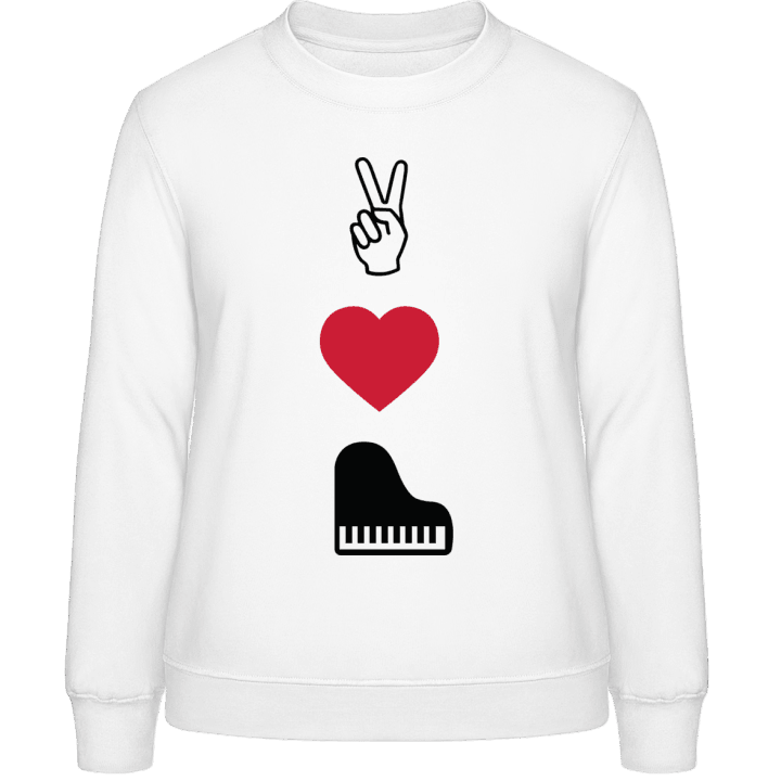 Peace Love Piano Sweatshirt för kvinnor contain pic