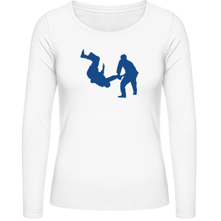 Judo Scene Langermet skjorte for kvinner contain pic