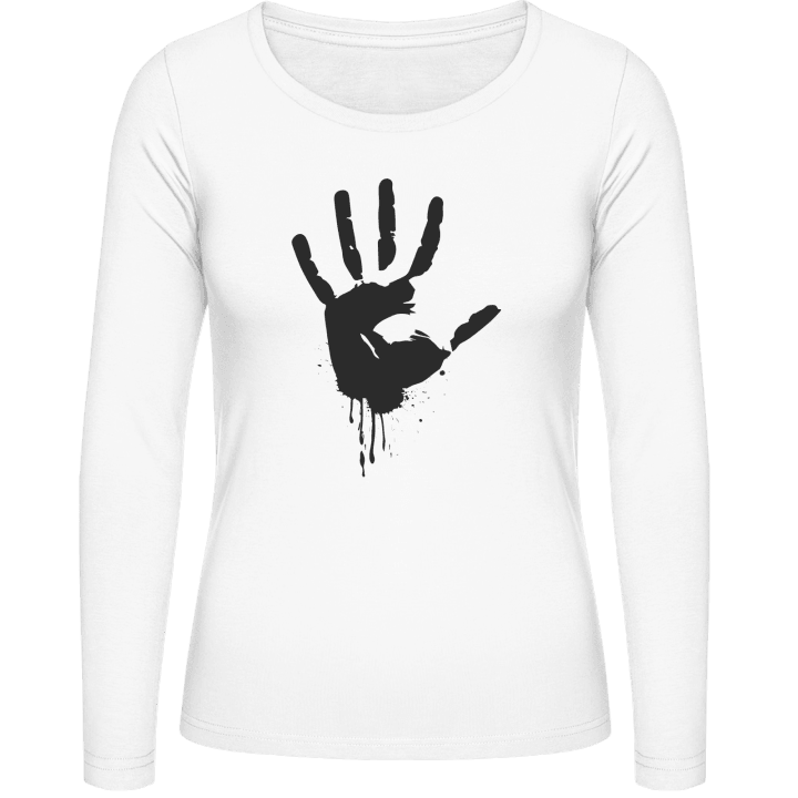 Black Blood Hand T-shirt à manches longues pour femmes contain pic