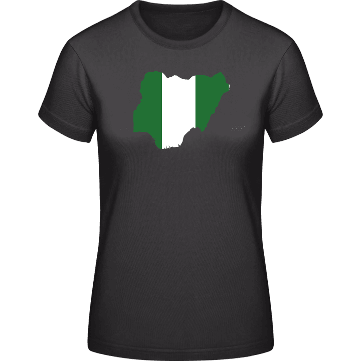 Nigeria Map Flag T-skjorte for kvinner contain pic
