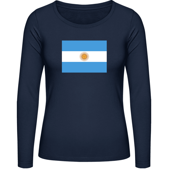 Argentina Flag Classic Vrouwen Lange Mouw Shirt contain pic