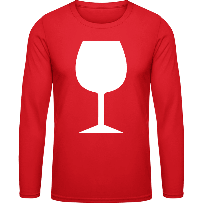 Wine Glas Silhouette Camicia a maniche lunghe contain pic