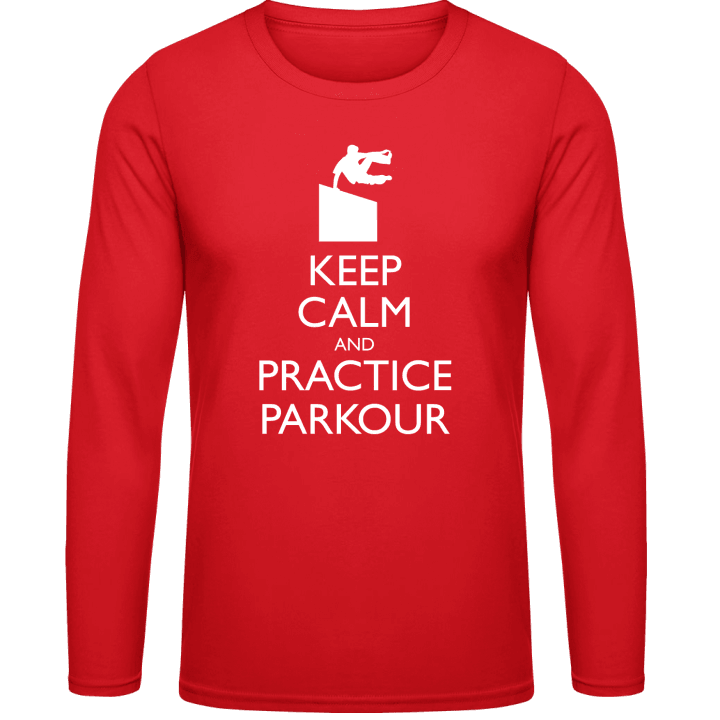 Keep Calm And Practice Parkour Langarmshirt contain pic