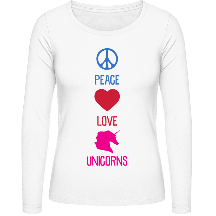 Peace Love Unicorns Langærmet skjorte til kvinder 0 image