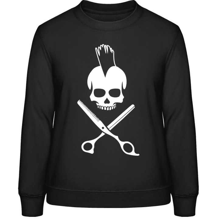 Hairdresser Skull Frauen Sweatshirt contain pic