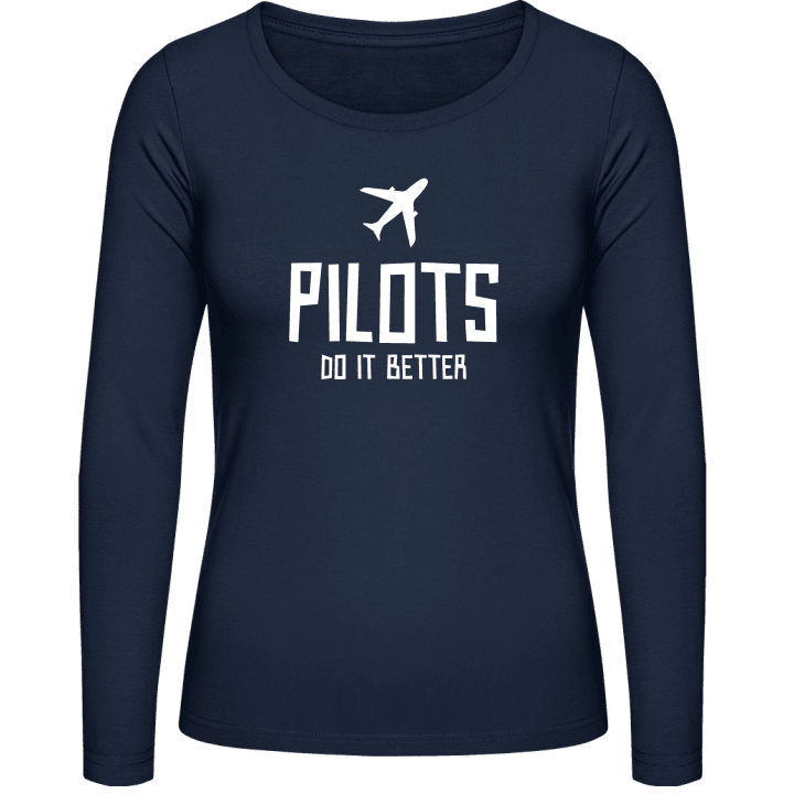 Pilots Do It Better Vrouwen Lange Mouw Shirt contain pic