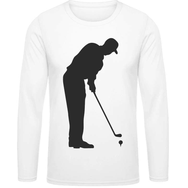 Golf Player Silhouette T-shirt à manches longues 0 image