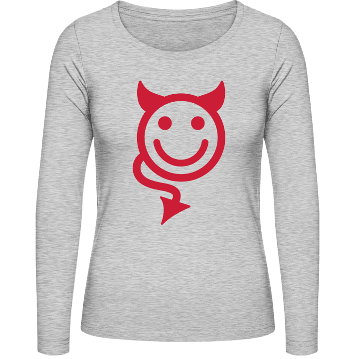 Devil Smiley Icon T-shirt à manches longues pour femmes contain pic
