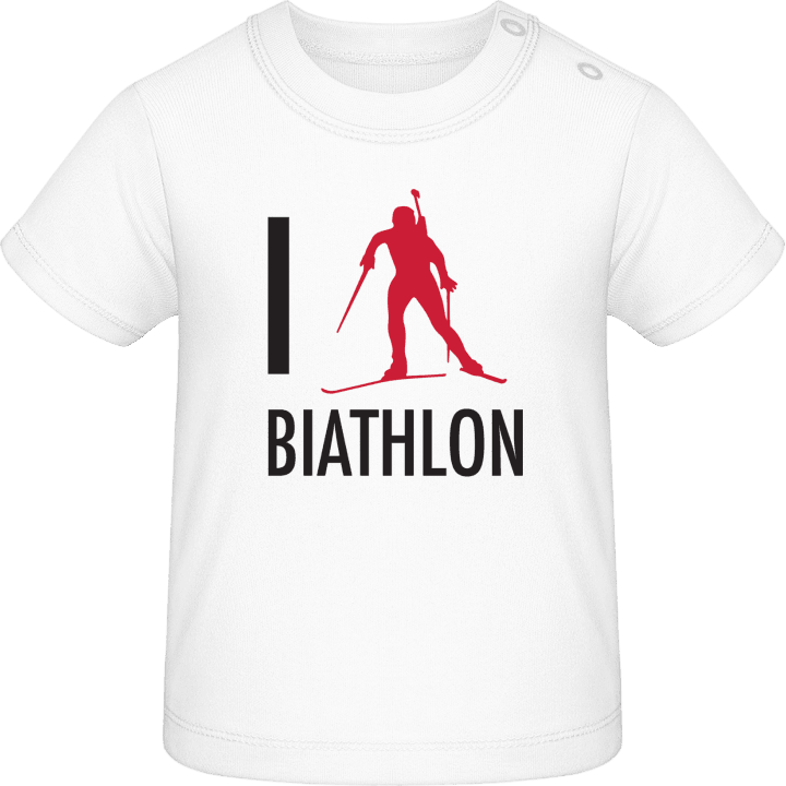 I Love Biathlon Camiseta de bebé contain pic