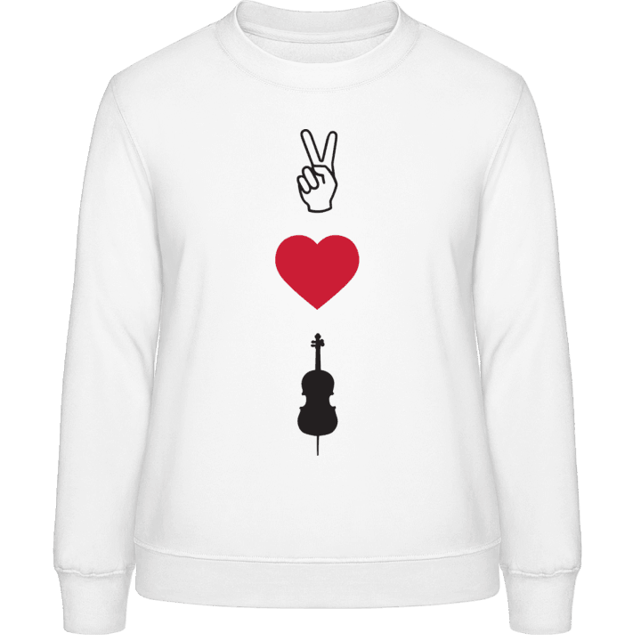 Peace Love Cello Frauen Sweatshirt contain pic