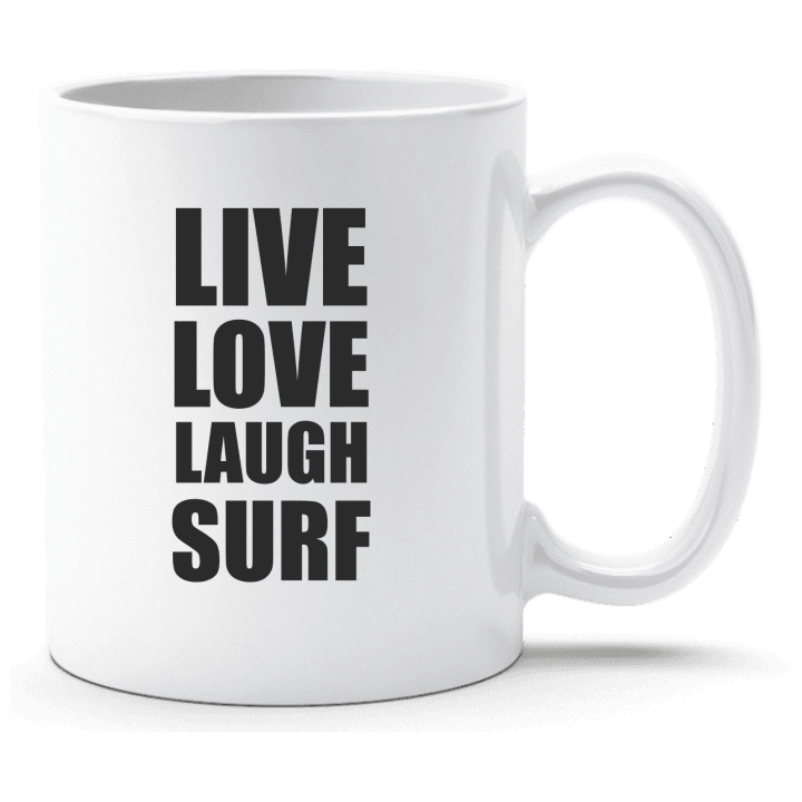 Live Love Laugh Surf Taza contain pic
