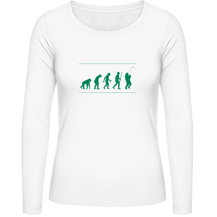 Funny Fishing Evolution Langærmet skjorte til kvinder 0 image